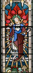 Christ and Seraphim, fra De vise og tåbelige jomfruer, 1862 (farvet glas) af John Richard Clayton