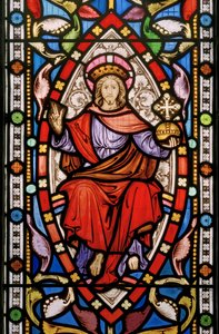 Great Milton, St Mary, Clayton & Bell, John Richard Clayton (1827-1913), Kristus i majestæt, ca. 1859 af John Richard Clayton