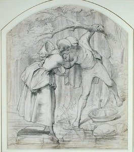 The Crossing, ca. 1860 (blyant om bord) af John Richard Clayton