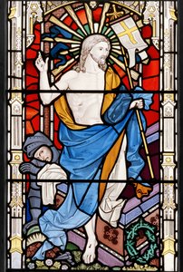 Den opstandne Kristus, 1862 (farvet glas)