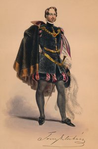 Gæst i kostume fra det 16. århundrede til Queen Victorias Bal Costumé, 12. maj 1842, 1843.