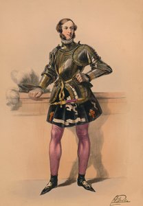 Gæst i kostume til dronning Victorias Bal Costumé, 12. maj 1842, 1843.