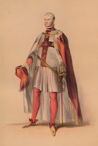 Gæst i kostume til dronning Victorias Bal Costumé, 12. maj 1842, 1843.