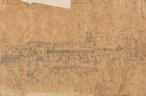 Et kloster ved La Cava nær Vietri, 22. september af John Robert Cozens
