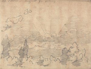 I Portici, om aftenen den 9. august af John Robert Cozens