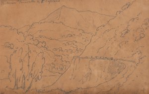 Mellem Tavernelle og San Casciano af John Robert Cozens