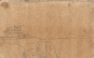 Slottet ved Granatello, Portici, 23. august af John Robert Cozens