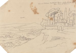 Kloster mellem Castel del Bosco og La Strada Scala af John Robert Cozens