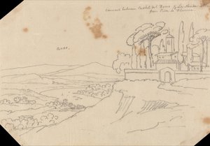 Kloster mellem Castel del Bosco og La Strada Scala af John Robert Cozens