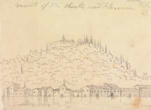 Klosteret Monte Olivetto nær Firenze af John Robert Cozens