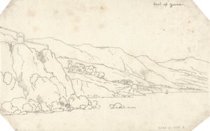 Øst for Genova af John Robert Cozens