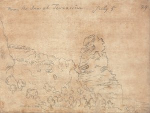 Fra kroen i Terracina af John Robert Cozens