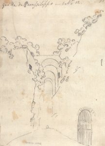 Grotten i Posillipo af John Robert Cozens