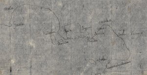 Napoli-bugten kort af John Robert Cozens