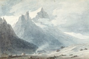 I kantonen Unterwalden (akvarel på papir) af John Robert Cozens