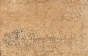 I haven ved Villa Pamphili, 1. juli af John Robert Cozens