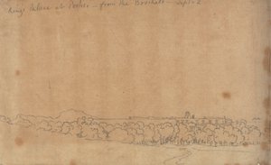 Kongens Palads i Portici fra Boschetto, 2. september af John Robert Cozens