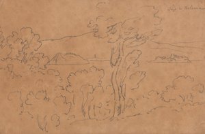 Bolsena-søen af John Robert Cozens