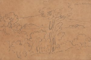 Bolsena-søen af John Robert Cozens