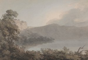 Vico-søen mellem Rom og Firenze af John Robert Cozens