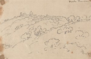 Montefiascone af John Robert Cozens