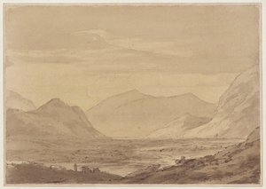 I nærheden af Chiavenna (pen og blæk, akvarel på papir) af John Robert Cozens