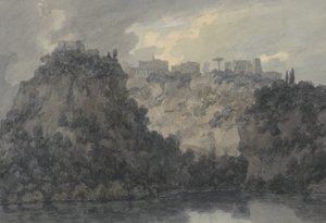 Ved Nemi-søen, ca. 1780-83 (grafit & w/c på papir) af John Robert Cozens