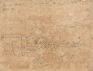 En del af Padova fra murene af John Robert Cozens