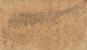 En del af Napolis mure nær Ponte Nuovo, 17. oktober af John Robert Cozens