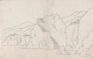 Rock Coastline af John Robert Cozens