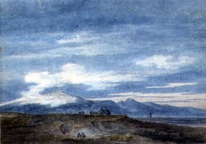 Hyrdehytte på grænsen til de pontinske moser, mellem Valetri og Terracina (akvarel på papir) af John Robert Cozens
