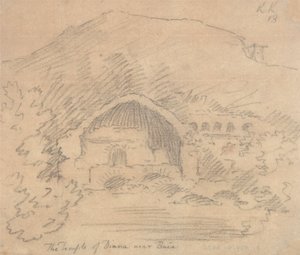 Dianatemplet nær Baia af John Robert Cozens