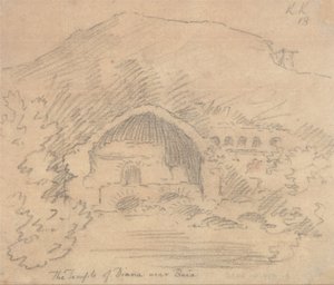 Dianas tempel nær Baia af John Robert Cozens