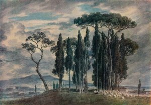 Villa Negroni, 1700-tallet af John Robert Cozens