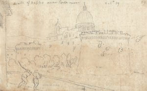 Napolis mur nær Ponte Nuovo af John Robert Cozens