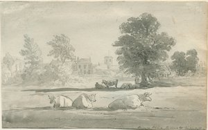 Aldridge - præstegård: pen og vask tegning, nd [1800-tallet] af John Robert Fernyhough