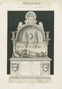 Colwich - Tomb of Robert Wolseley: sepia drawing, nd [c 1837] dani
