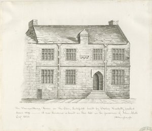 Lichfield - Selskabslokale i The Close: sepia vask tegning, og [begyndelsen af det 19. århundrede] (tegning) af John Robert Fernyhough