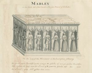 Madeley Church - Monument over Randolph Egerton: tegning med pen og blækvask, nd [1800-tallet] (tegning) af John Robert Fernyhough