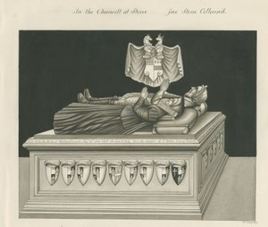 Stone - Tomb of William Crompton: sepia tegning, nd [1800-tallet] af John Robert Fernyhough
