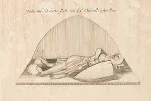 Swynnerton Church - Billede: pen- og blæktegning, nd [1800-tallet] af John Robert Fernyhough
