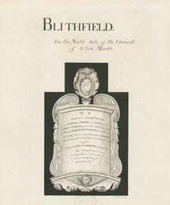 Tablet i Blithfield Church - Mary Crawley: sepia vask, nd [?19th cent] (tegning) af John Robert Fernyhough