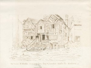 Uttoxeter Town - Ale Warehouse: pen- og blæktegning og [midten af det 19. århundrede] af John Robert Fernyhough