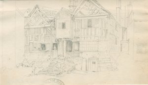 Uttoxeter Town - [Ale Warehouse]: blyantstegning og [midten af det 19. århundrede] (tegning) af John Robert Fernyhough
