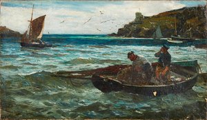 Fisherfolk (olie på lærred)