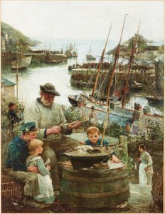 Skibsmodelbygger med havn, 1908