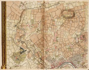 Kort over Greenford, Osterley, Ealing og Kew af John Rocque