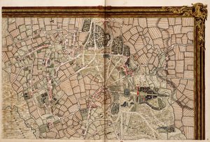 Kort over Hackney, Waltham og Wanstead af John Rocque