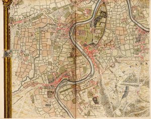 Kort over Hounslow, Twickenham og Richmond af John Rocque