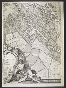 Plan over London, del af Lock fields,  En plan over byerne London og Westminster og bydelen Southwark; : med de sammenhængende bygninger; Fra en faktisk undersøgelse, / taget af JOHN ROCQUE, Land-Surveyor, og graveret af John Pine,  John Rocque af John Rocque